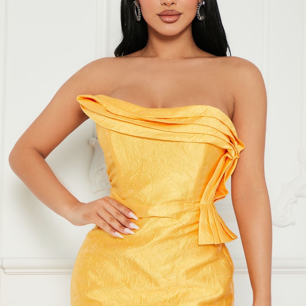 NEW Yellow/Gold Evening Gown